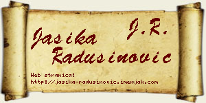 Jasika Radusinović vizit kartica